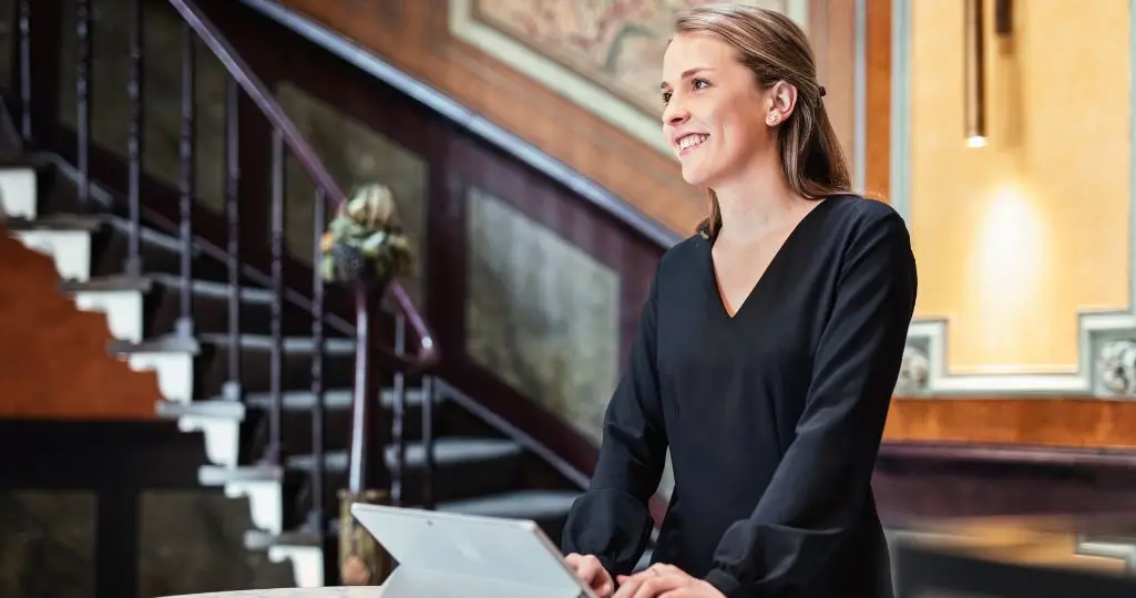 Bedrijfskleding Pillows Hotel Zwarte jurk